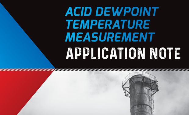 Remarque sur l’application - Mesure de la température du point de rosée acide