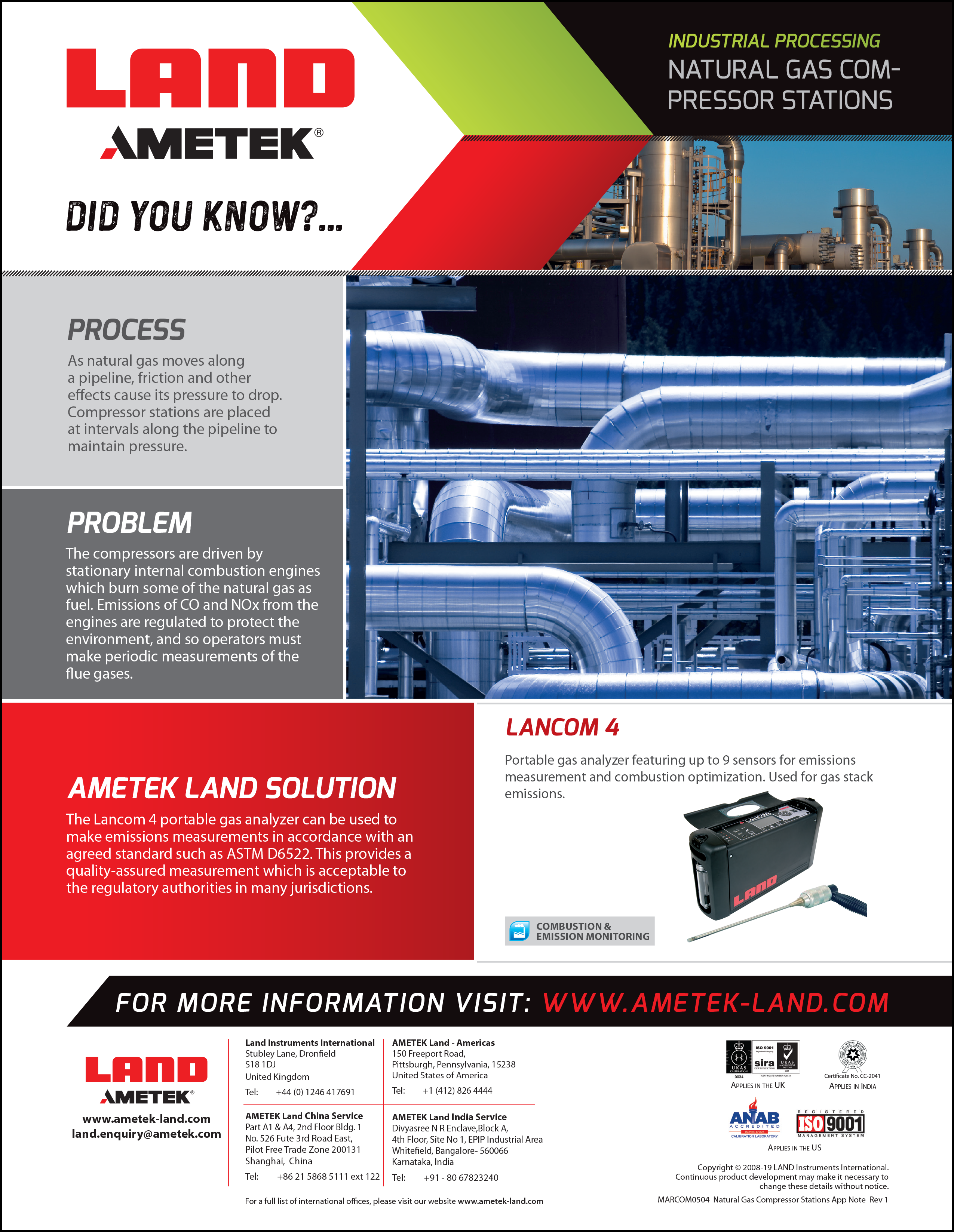 Natural Gas Compressor Stations - Application Note