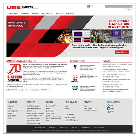 AMETEK Land Website