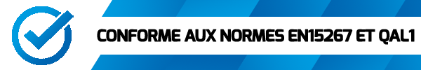 Conforme aux normes EN15267 et QAL1